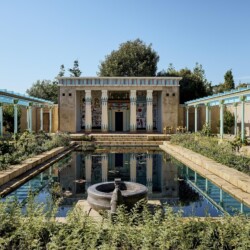 Classical garden with reflecting pool