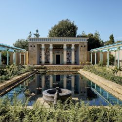 Classical garden with reflecting pool