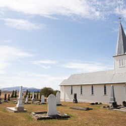Rural church and cemetery in Te Kuiti
